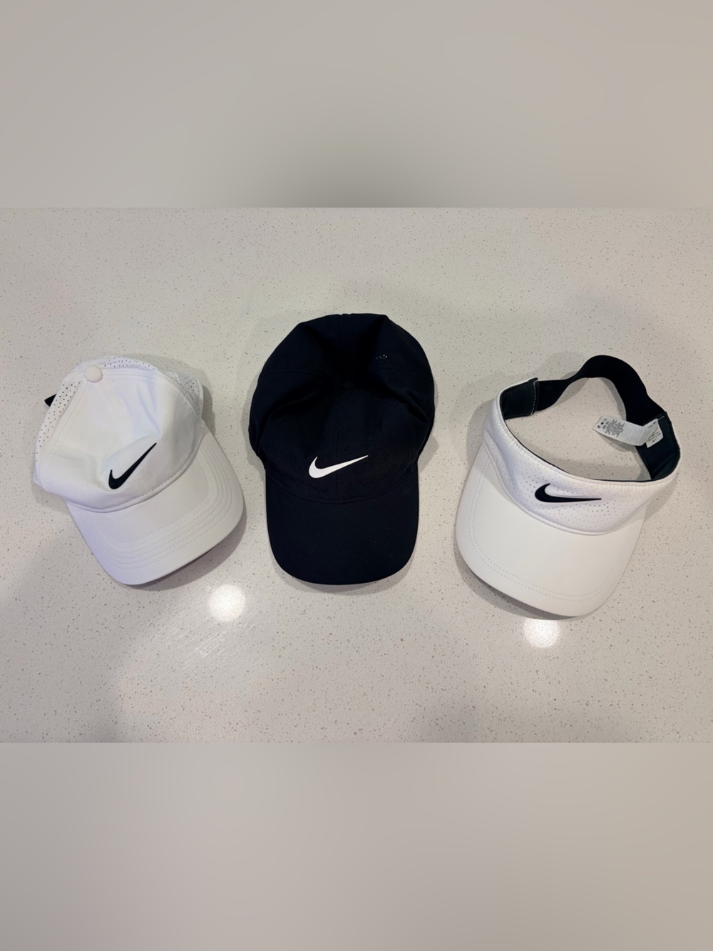 Nike White & Black Caps and Visor Pack